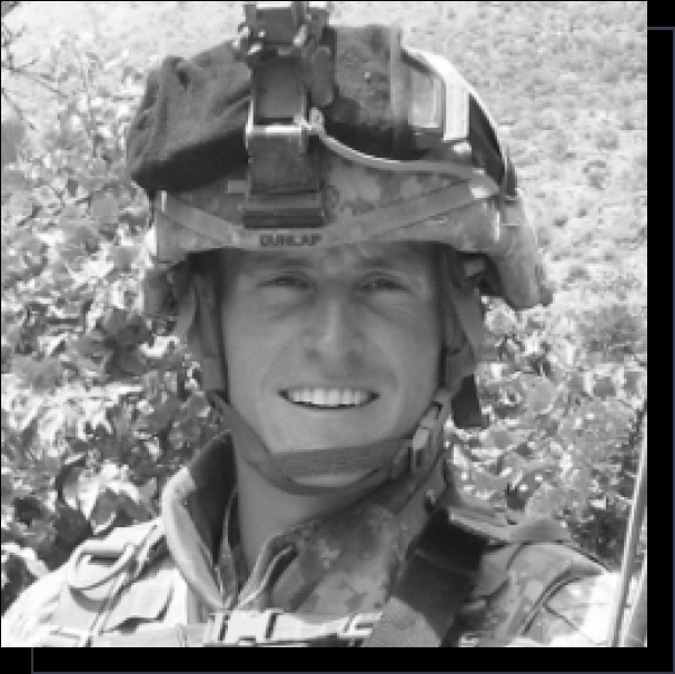 Boots Dunlap in military gear during his Army service