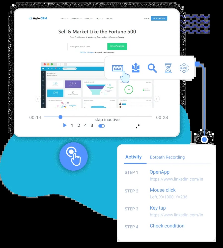 BotPath promotional product image illustrating its task-capture interface
