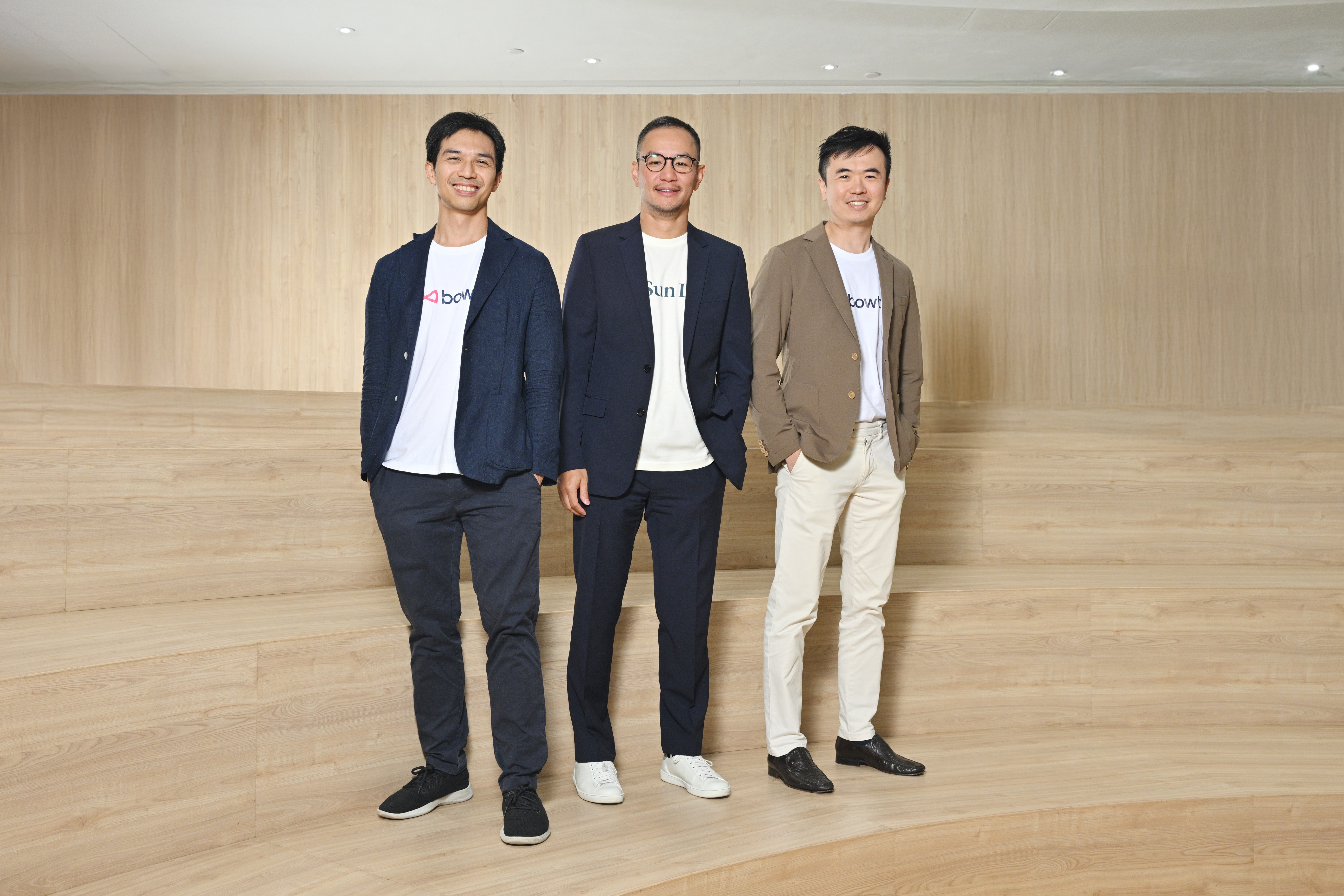 Michael Chan, Sun Life Hong Kong CEO Clement Lam and Fred Ngan at the 2025 funding announcement