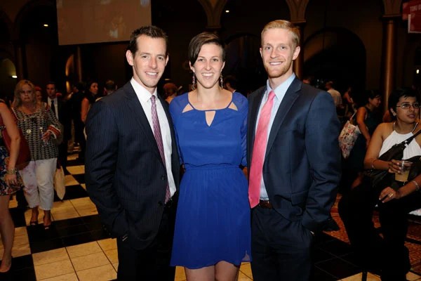 Boyd Bailey, at left, with Sara Snyder and Jeff Kline at the 2014 Best of Washington party