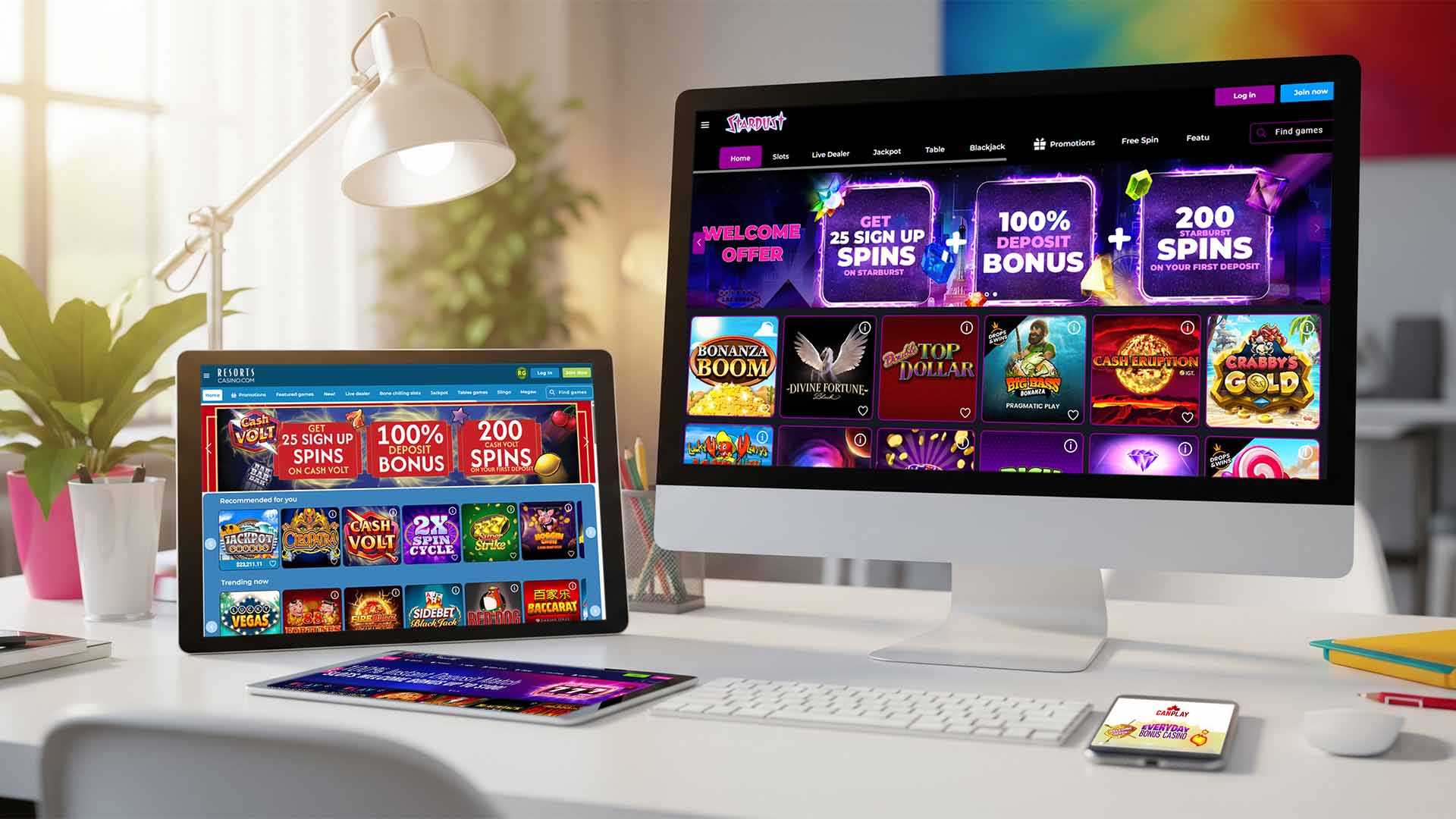 Boyd Interactive casino brands displayed across desktop, tablet and mobile screens