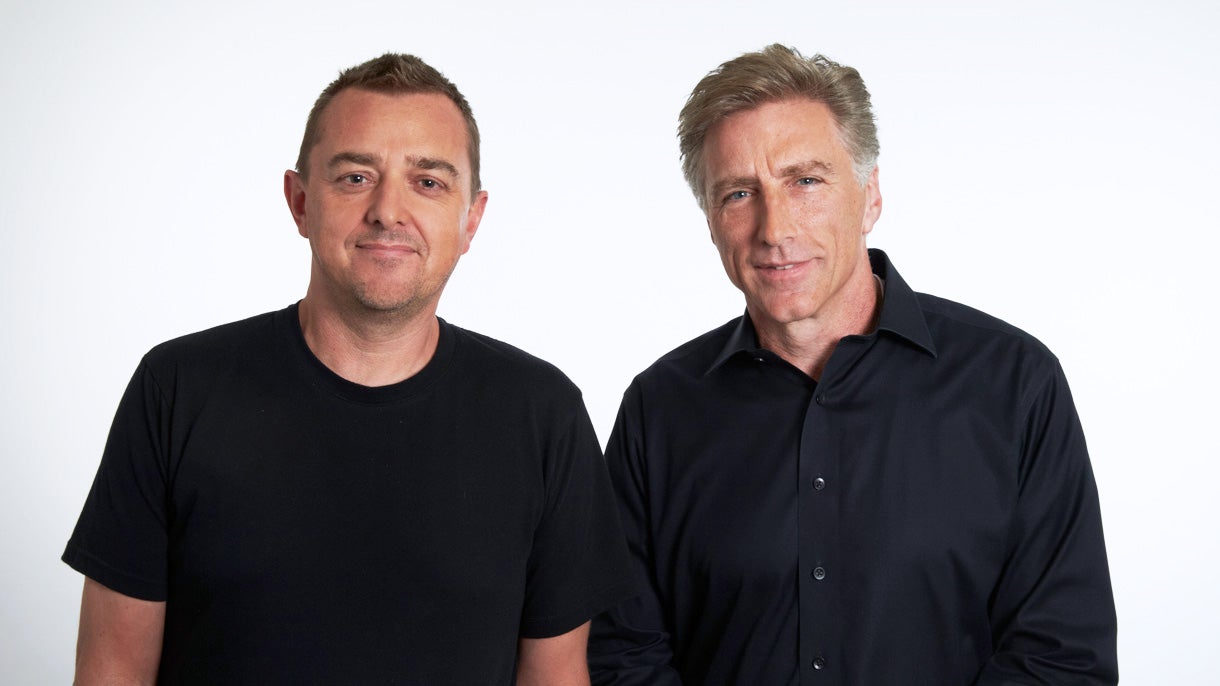 Alastair Curtis on the left and Bracken Darrell on the right during their years at Logitech.