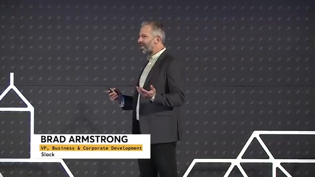 Brad Armstrong speaking at Slack's Spec developer event in 2018