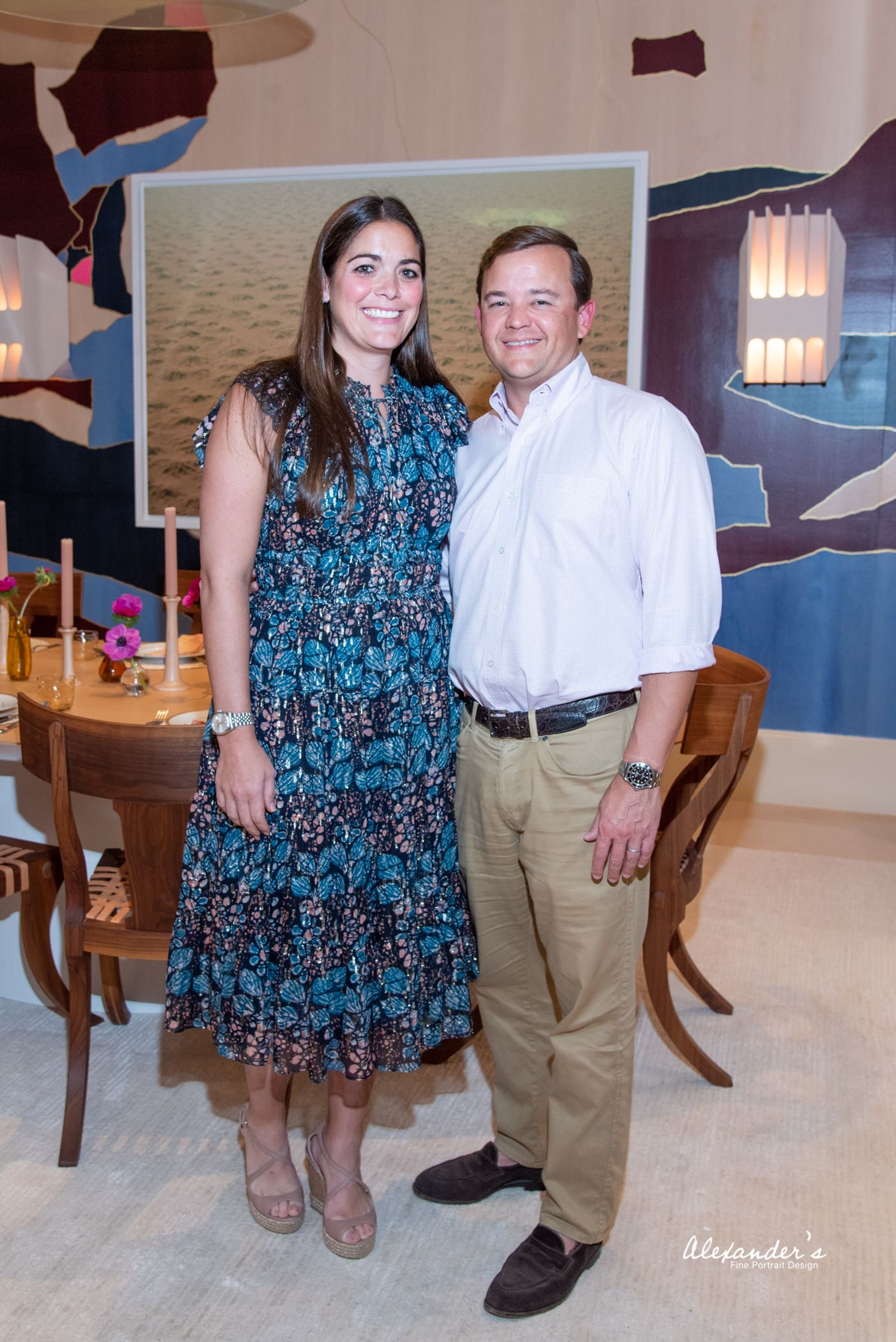 Lauren and Brad Morgan standing together at the Children’s Museum Houston’s 2020 virtual gala