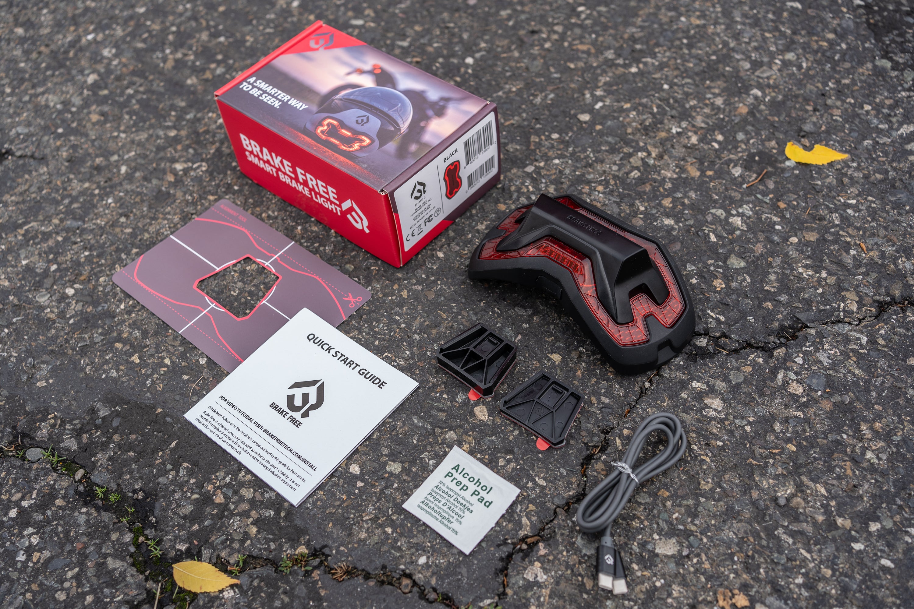 Brake Free kit contents laid out