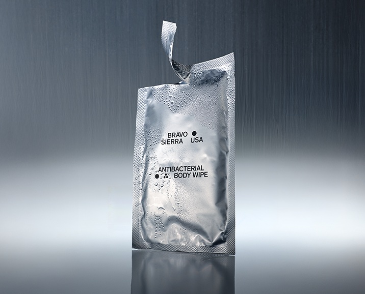 BRAVO SIERRA individually packaged body wipes