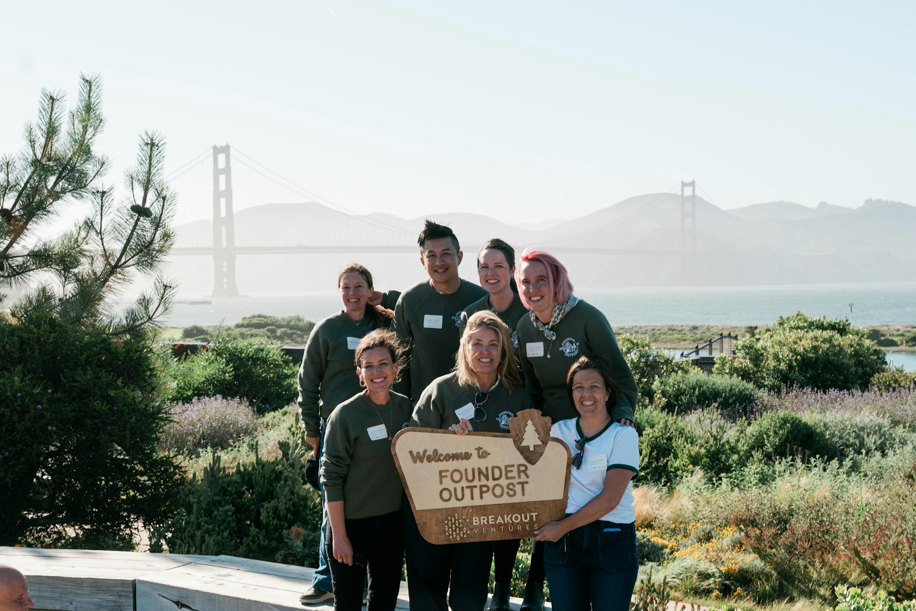 Breakout Ventures founders and team gathered outdoors