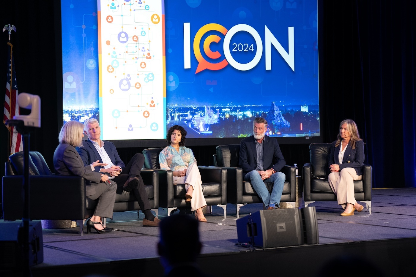 Brian Balbirnie, second from left, seated with fellow speakers at the PRSA ICON 2024 panel