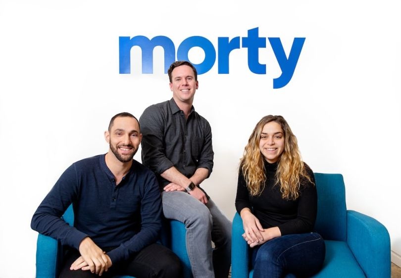 Morty co-founders Adam Rothblatt, Brian Faux and Nora Apsel together