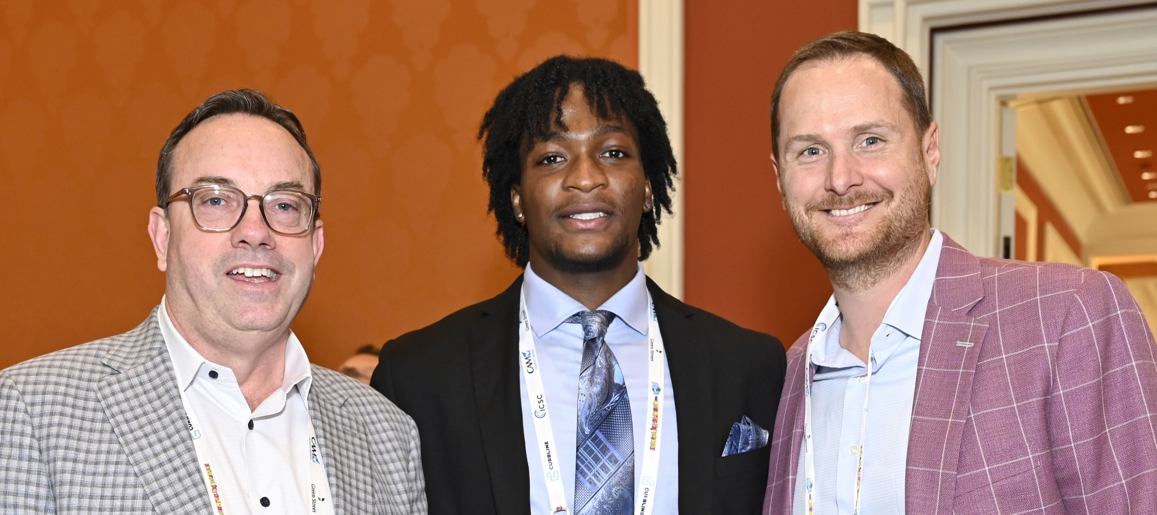 Michael Shanahan, Tariq Sule and Brian Finnegan together at the 2024 ICSC Foundation reception