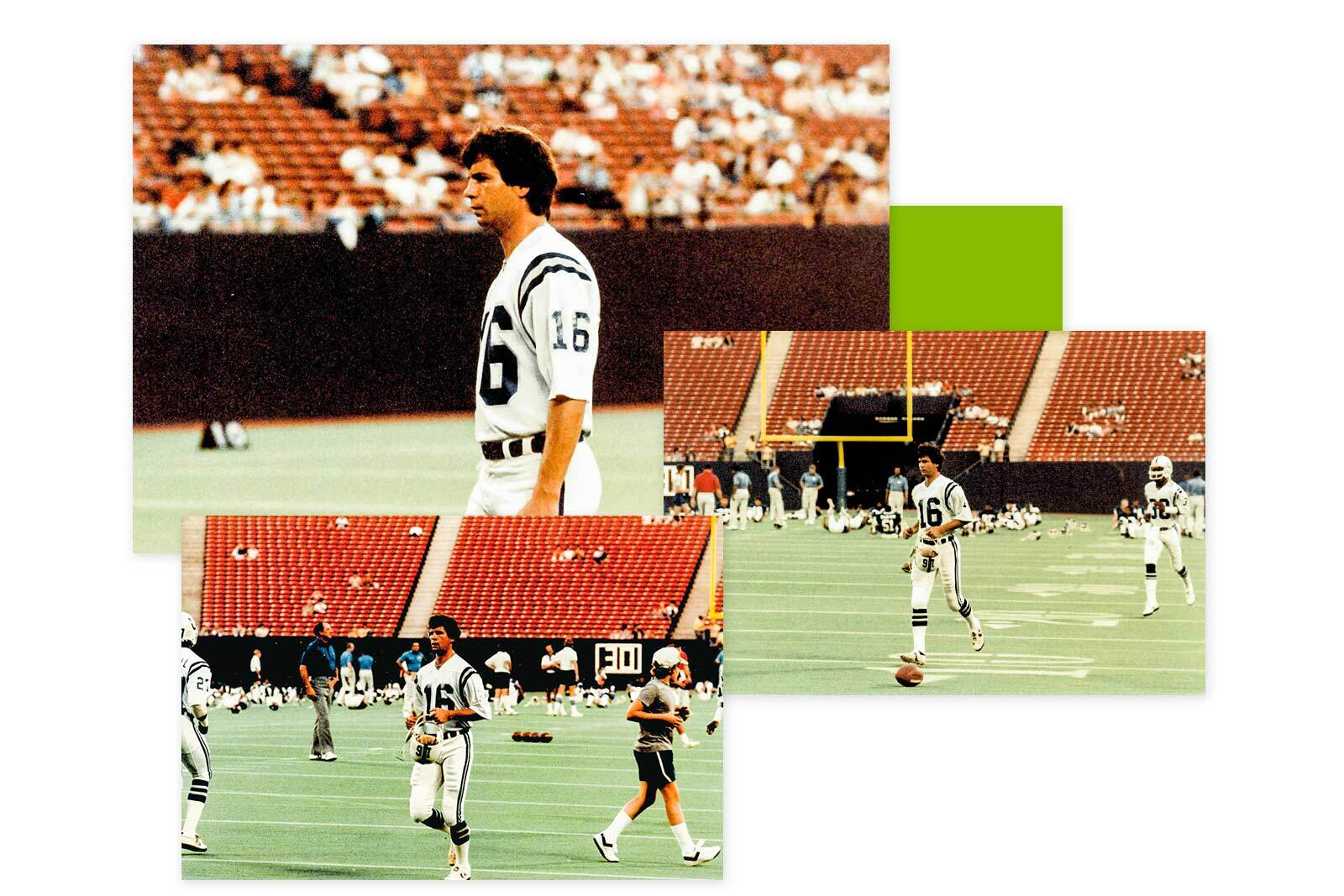 Archival photograph of Brian Happel during his football career