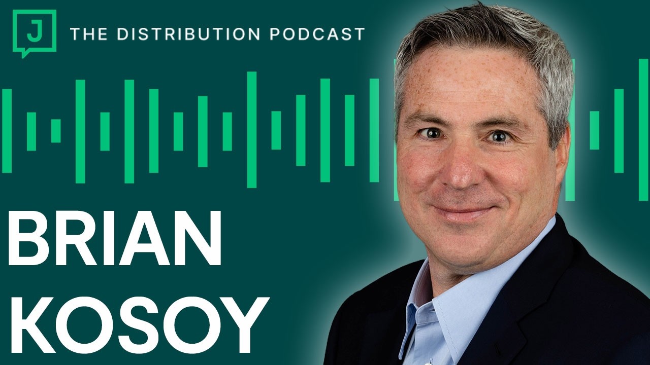Brian Kosoy featured in promotional artwork for The Distribution podcast
