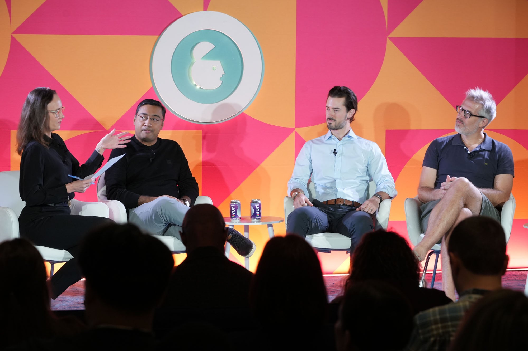 Brian O’Kelley, seated at right, in a four-person discussion at Advertising Week New York