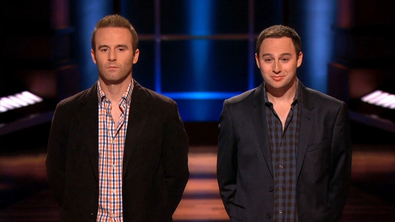 Steve Bofill at left and Brian Shimmerlik at right presenting Vengo on Shark Tank
