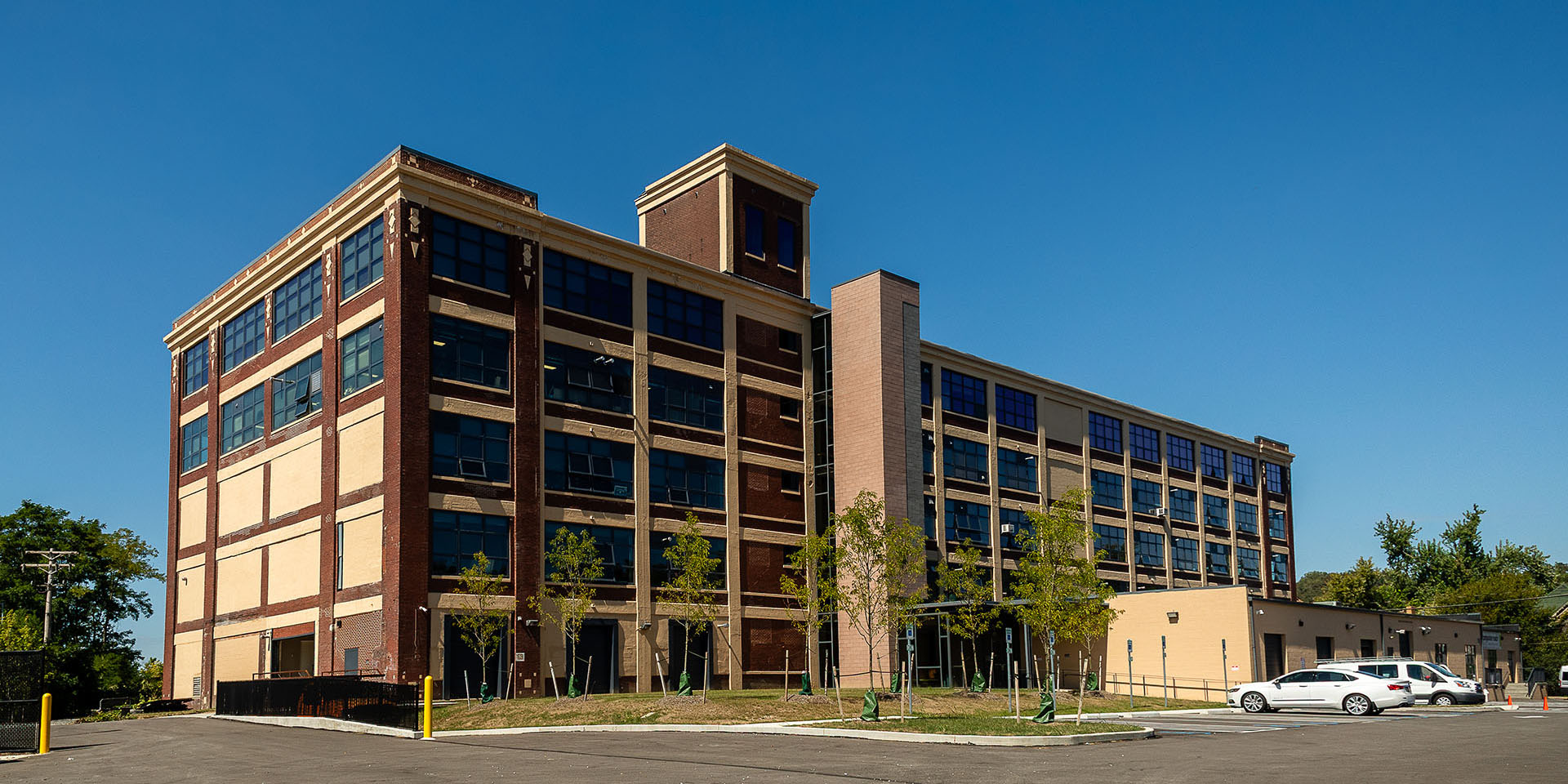 Exterior of the industrial building at 7800 Susquehanna Street in Homewood