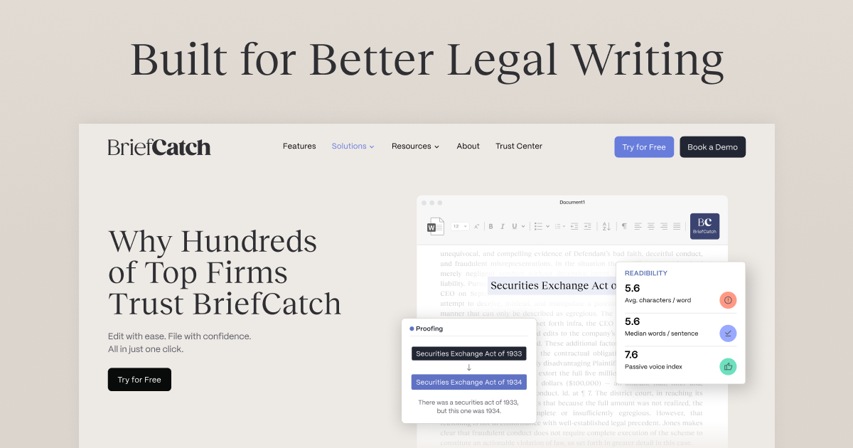 BriefCatch - AI-assisted legal writing platform