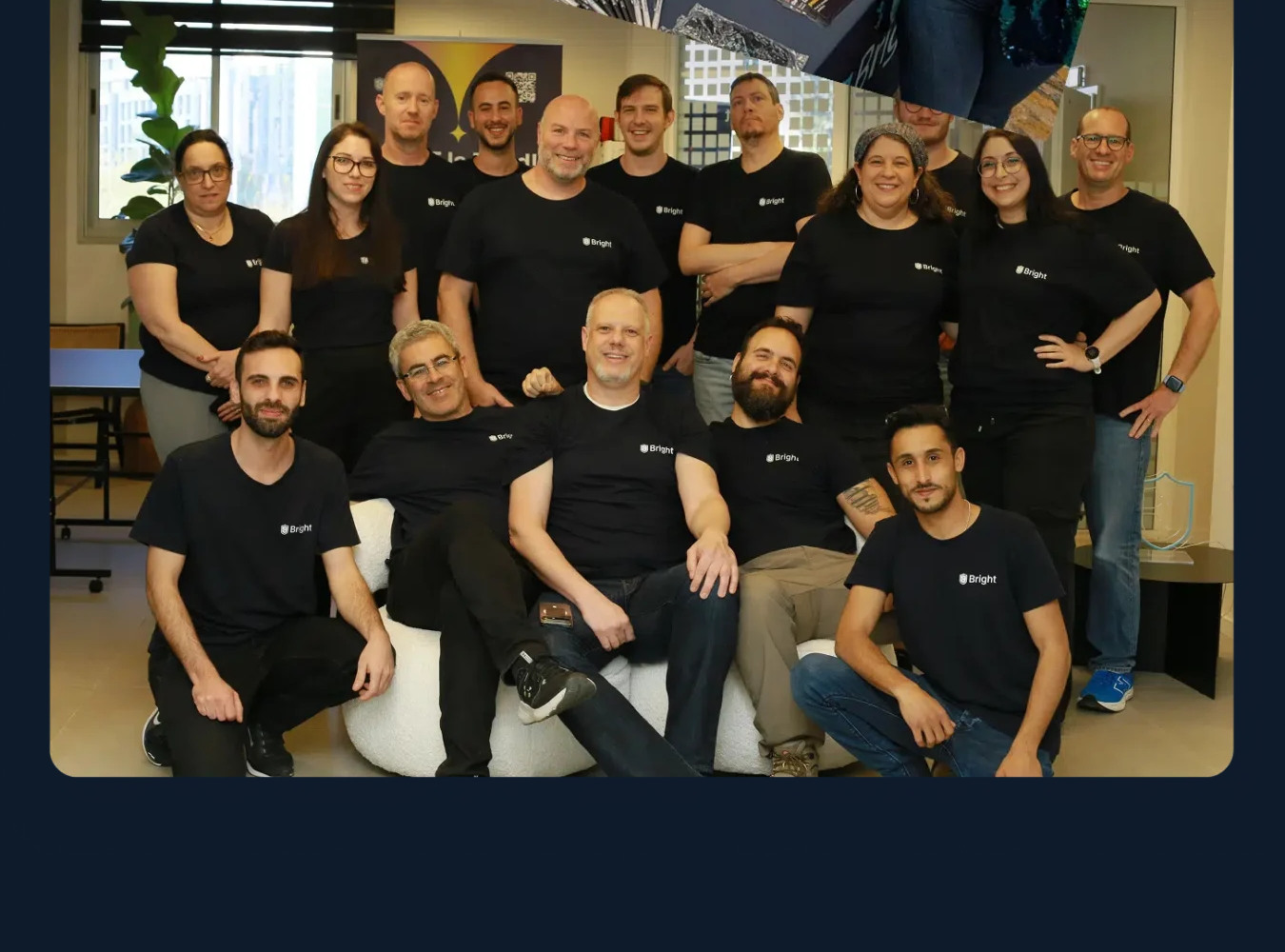Bright Security employees posing together in their office
