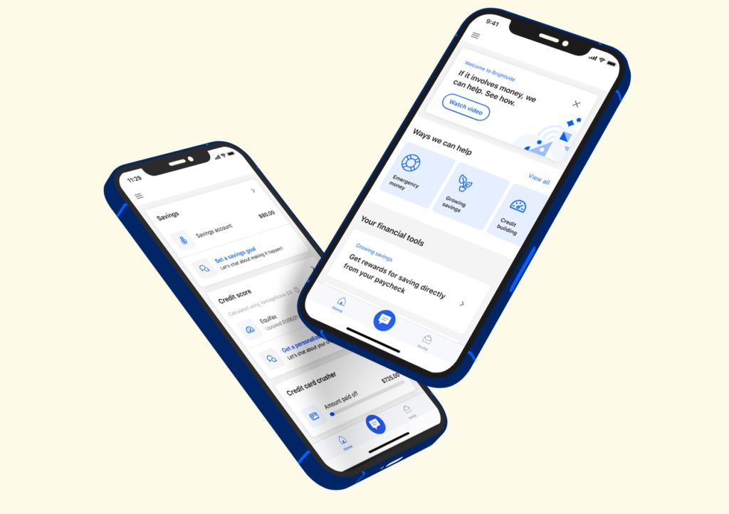 Brightside’s official product artwork showing its mobile app on several phones
