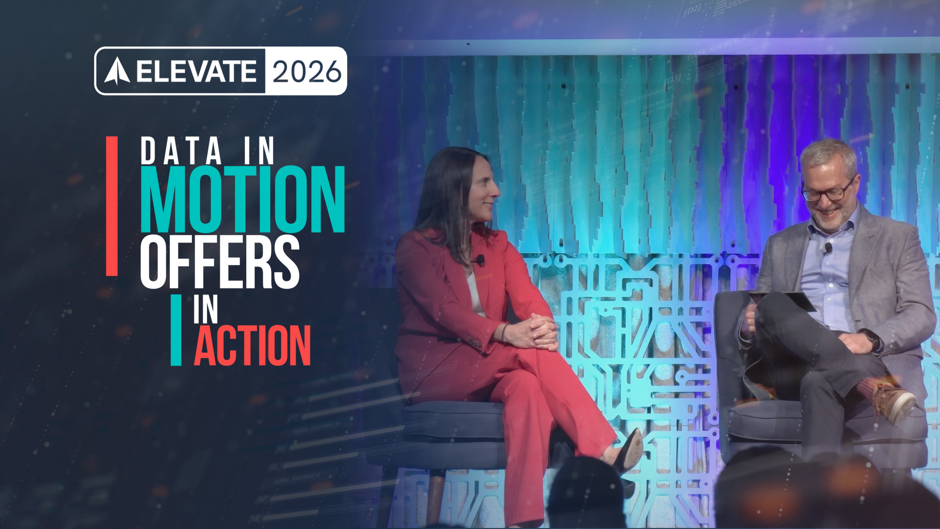 Brigit Zimmerman seated onstage during a keynote conversation at ATPCO Elevate in 2026