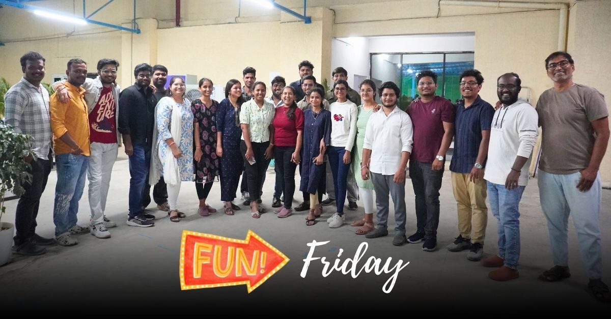Brillius Technologies employees gathered for a team activity