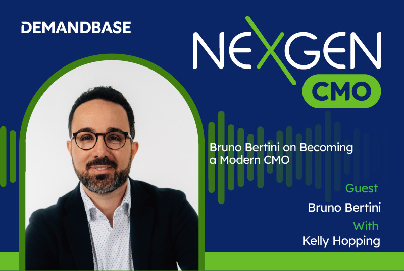 Bruno Bertini pictured for a NexGen CMO podcast episode about becoming a modern CMO