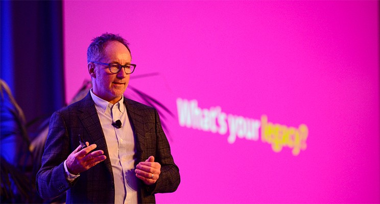 Bryan de Lottinville speaking at Benevity’s Goodness Matters conference in Palm Springs