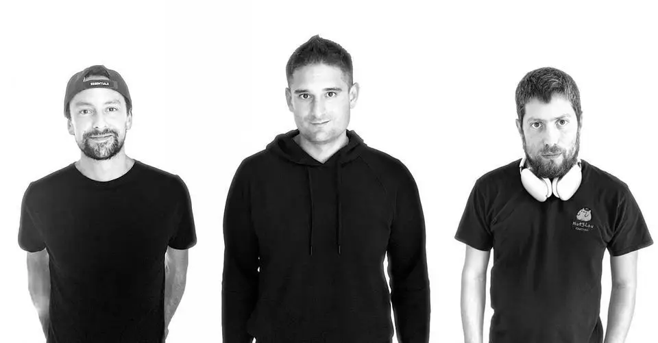 Bryan Pellegrino with his LayerZero co-founders in a black-and-white group portrait
