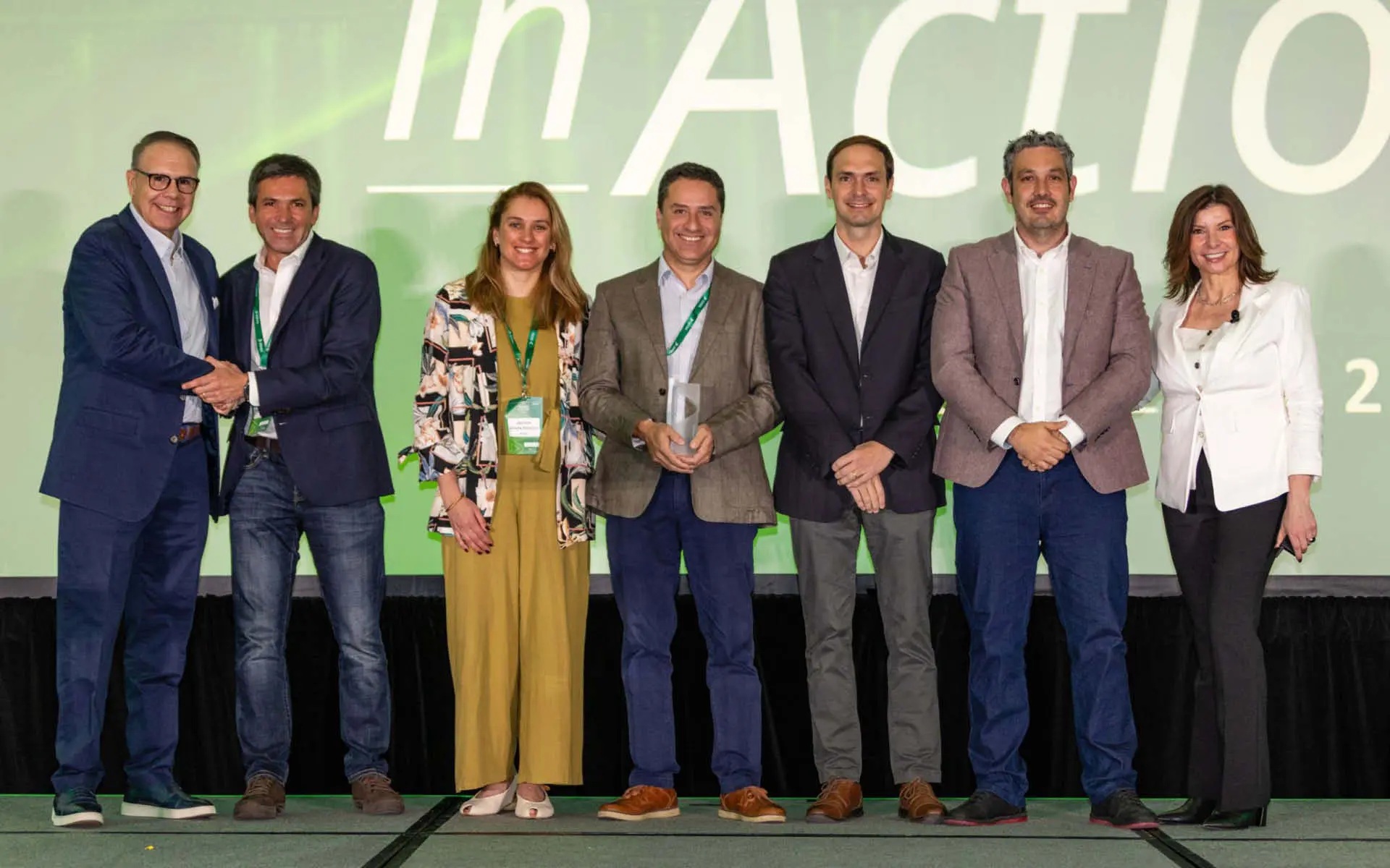 Participants standing together onstage at DEKRA’s Safety in Action 2026 event