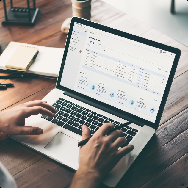 BusinessRocket promotional image showing its company-management portal on a laptop