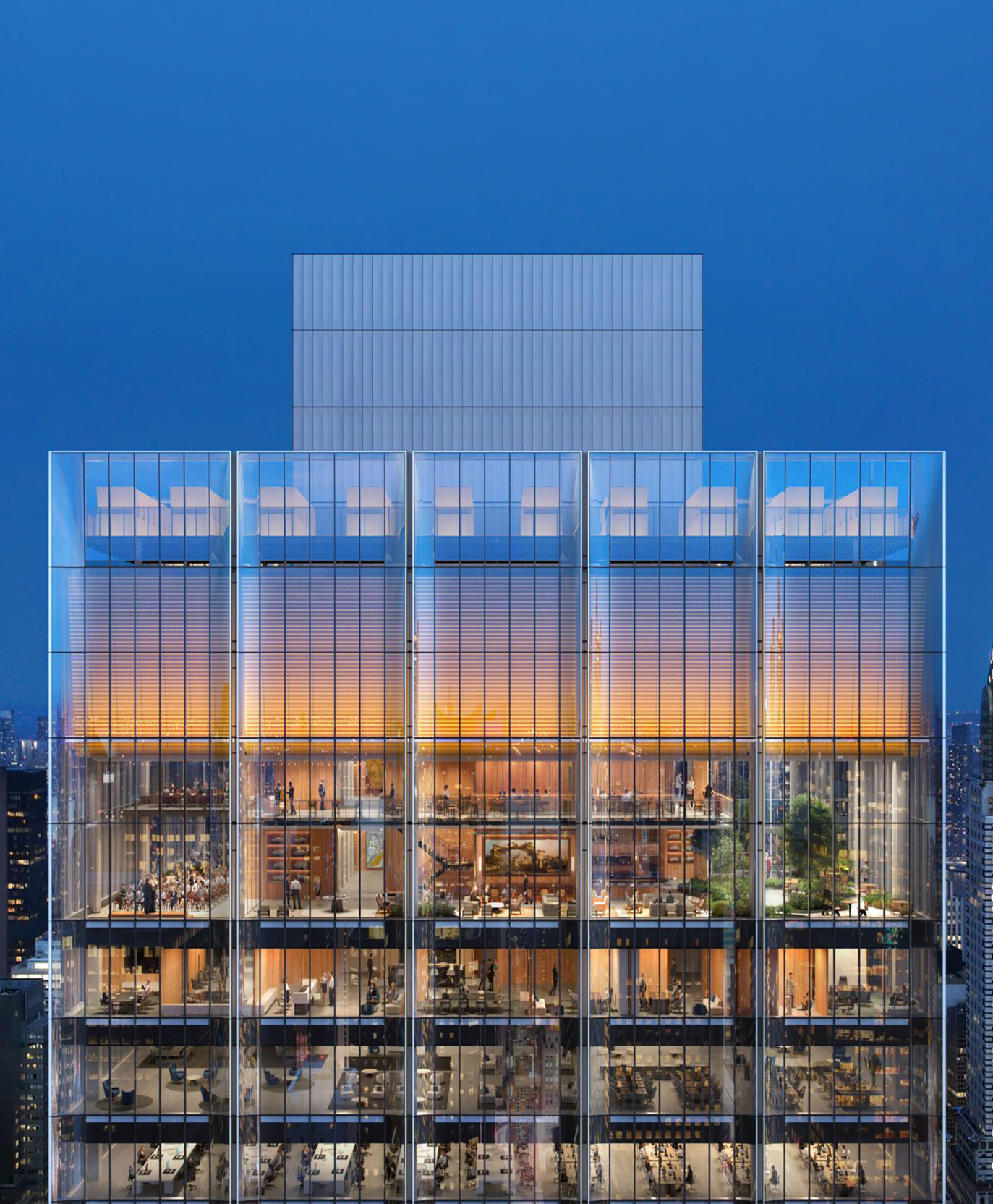 Architectural rendering of the planned 343 Madison Avenue tower in Midtown Manhattan