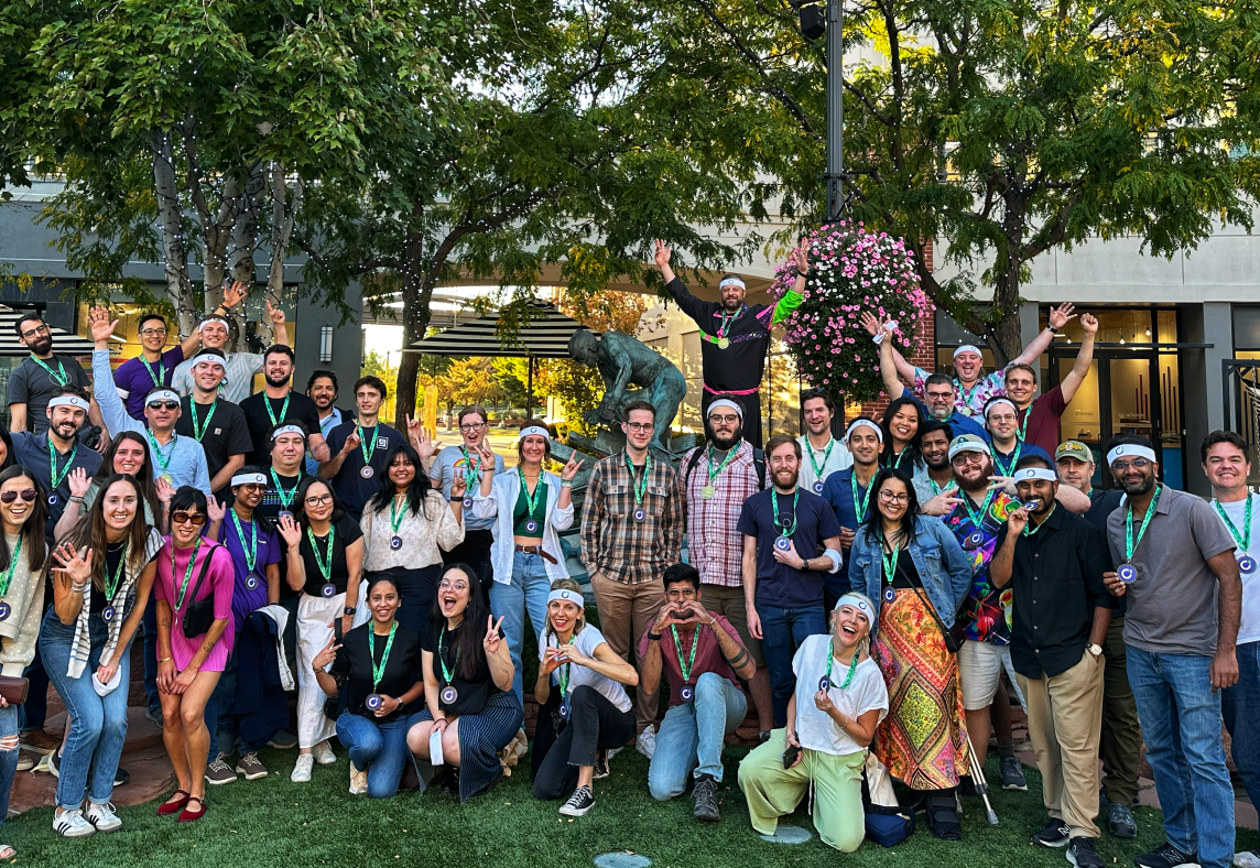 C1 team members gathered outdoors