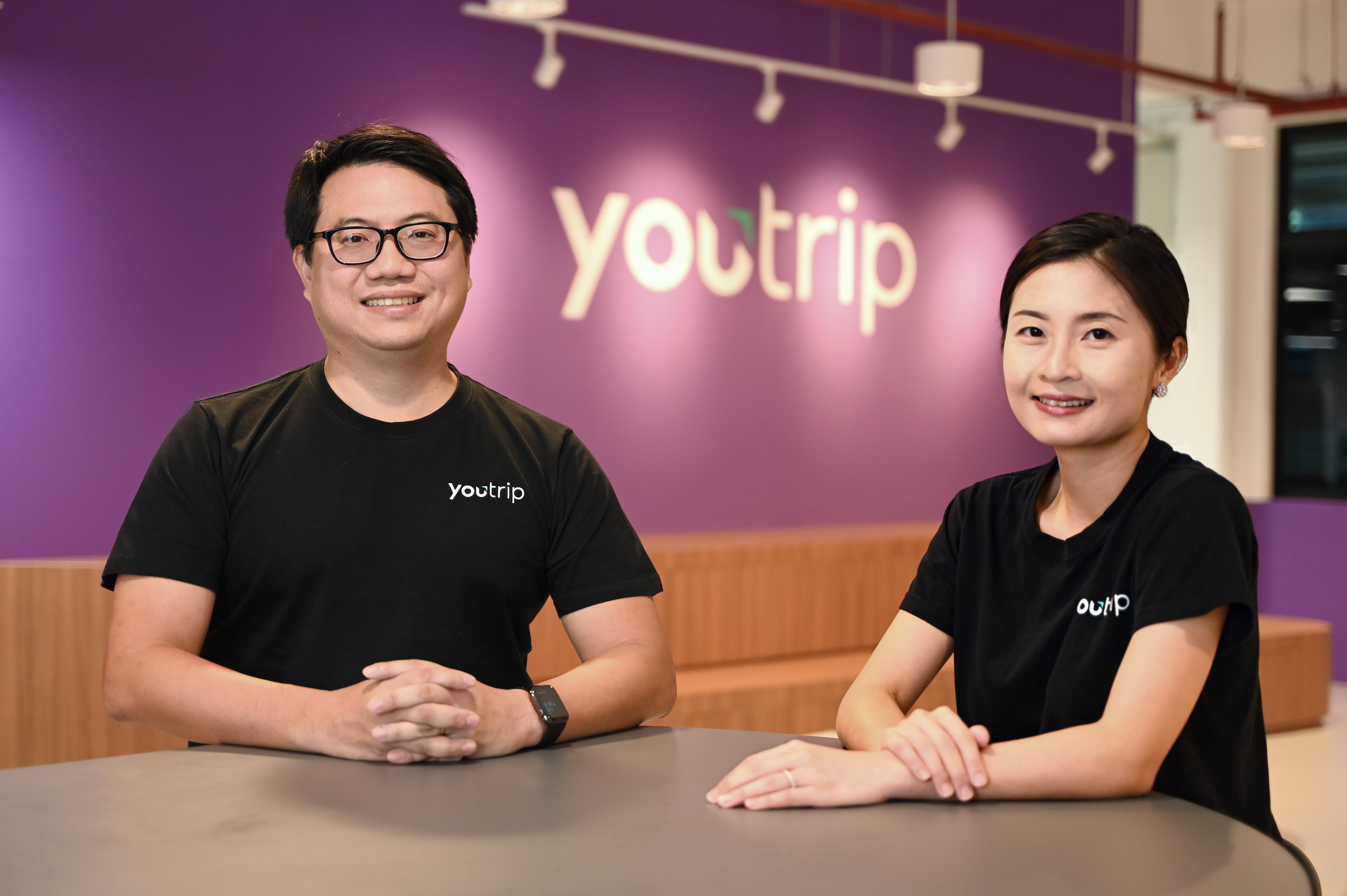 Arthur Mak and Caecilia Chu seated together at YouTrip