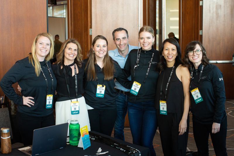 Caitlin Tucker with members of Quantum Metric's original marketing team at the first Quantum LEAP in 2020