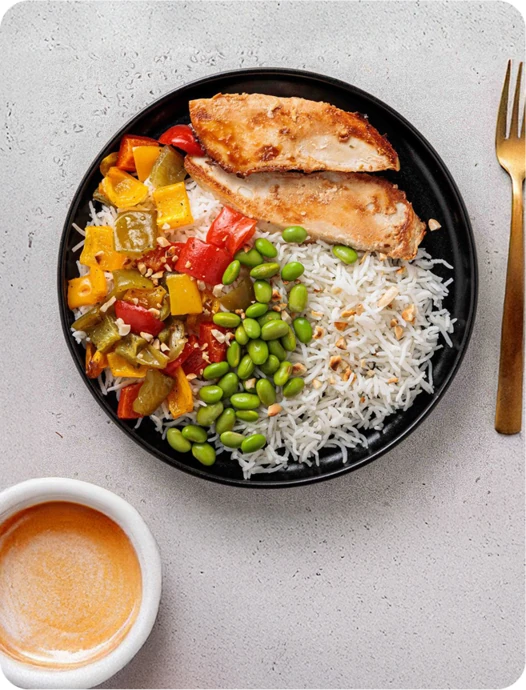 Calo chicken satay bowl product photograph