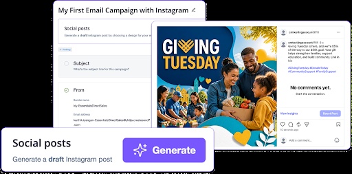 Campaign Monitor Marketing Studio press screenshot of its campaign creation workflow
