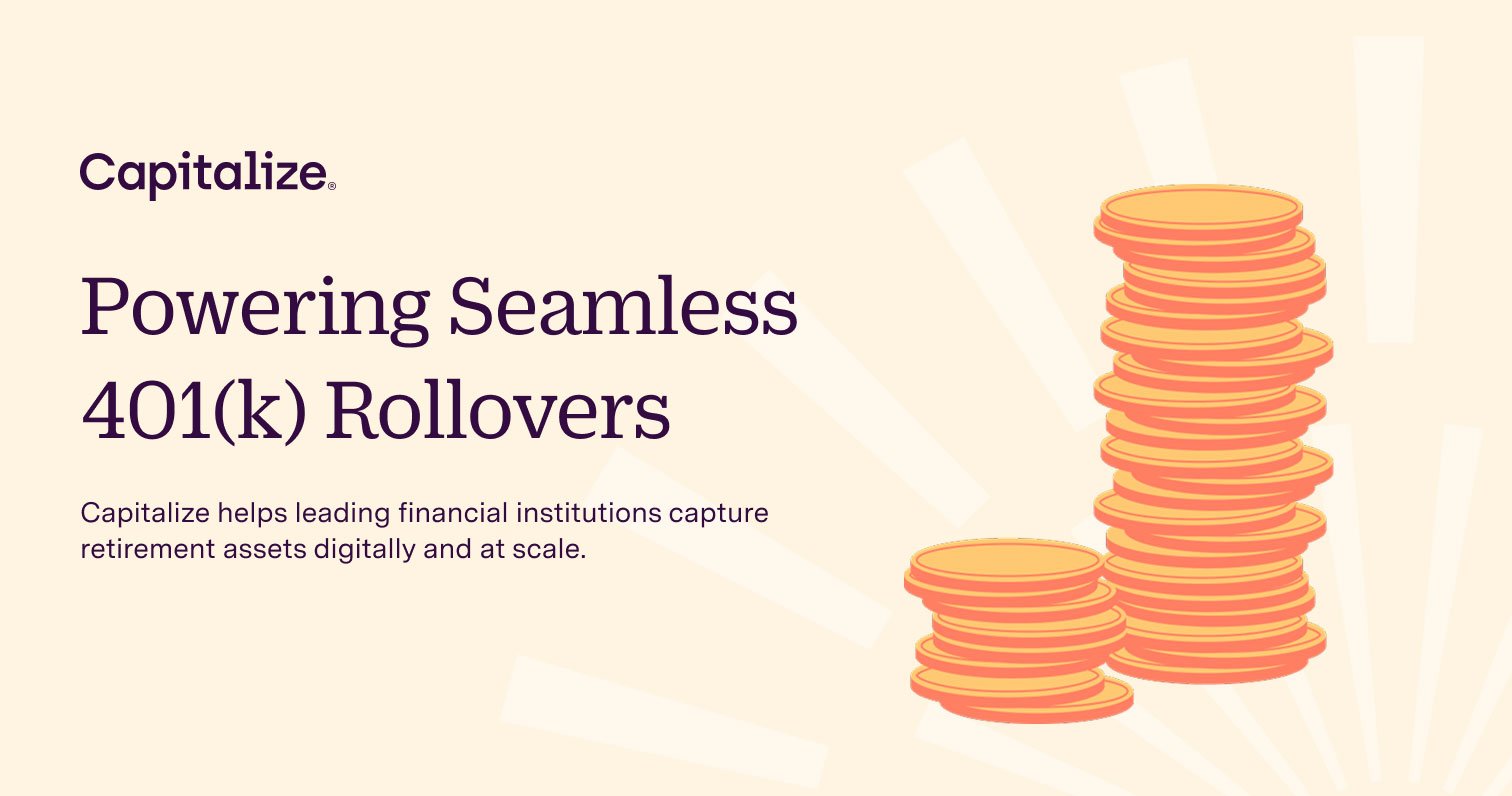 Capitalize branded graphic on powering 401(k) rollovers
