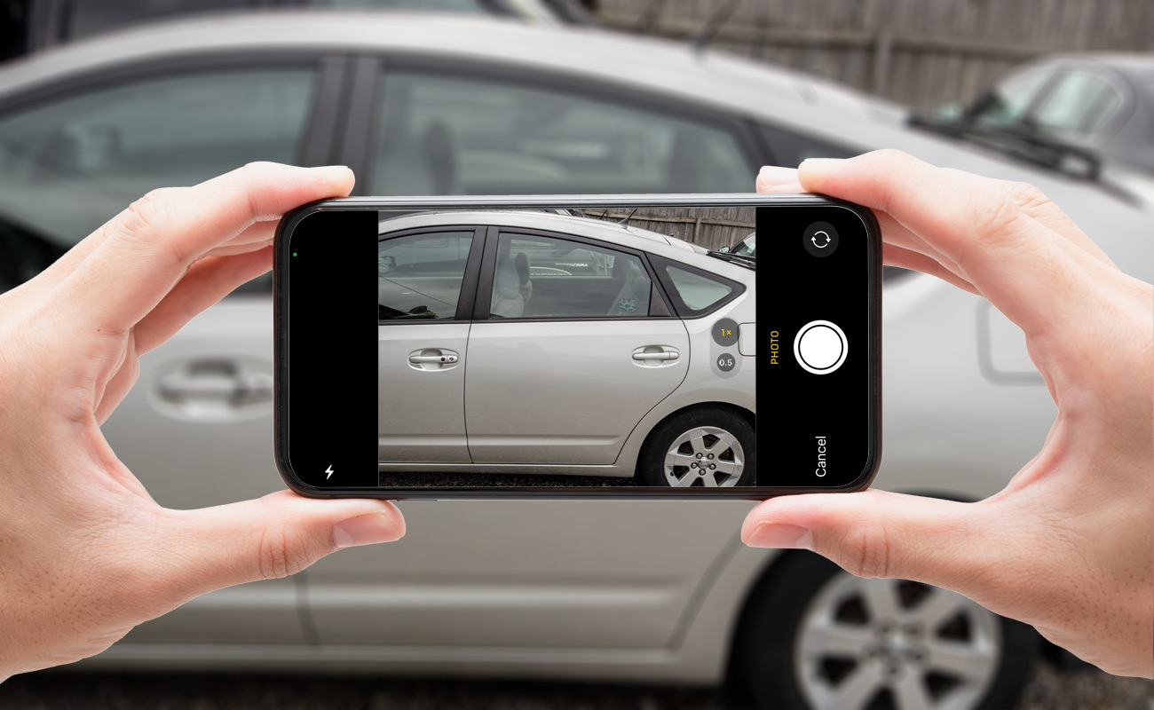 Official Photomate product photograph showing its mobile part photography workflow