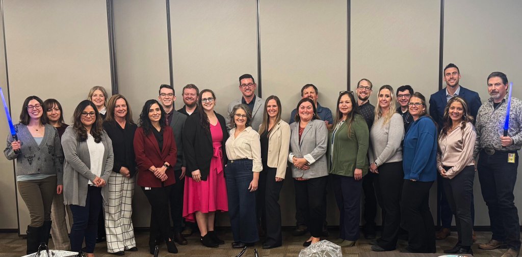 Group photograph published by Career Team alongside its Wyoming workforce customer spotlight