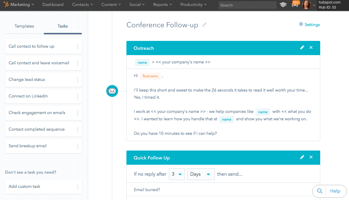 HubSpot CRM product interface illustration published by Cargas