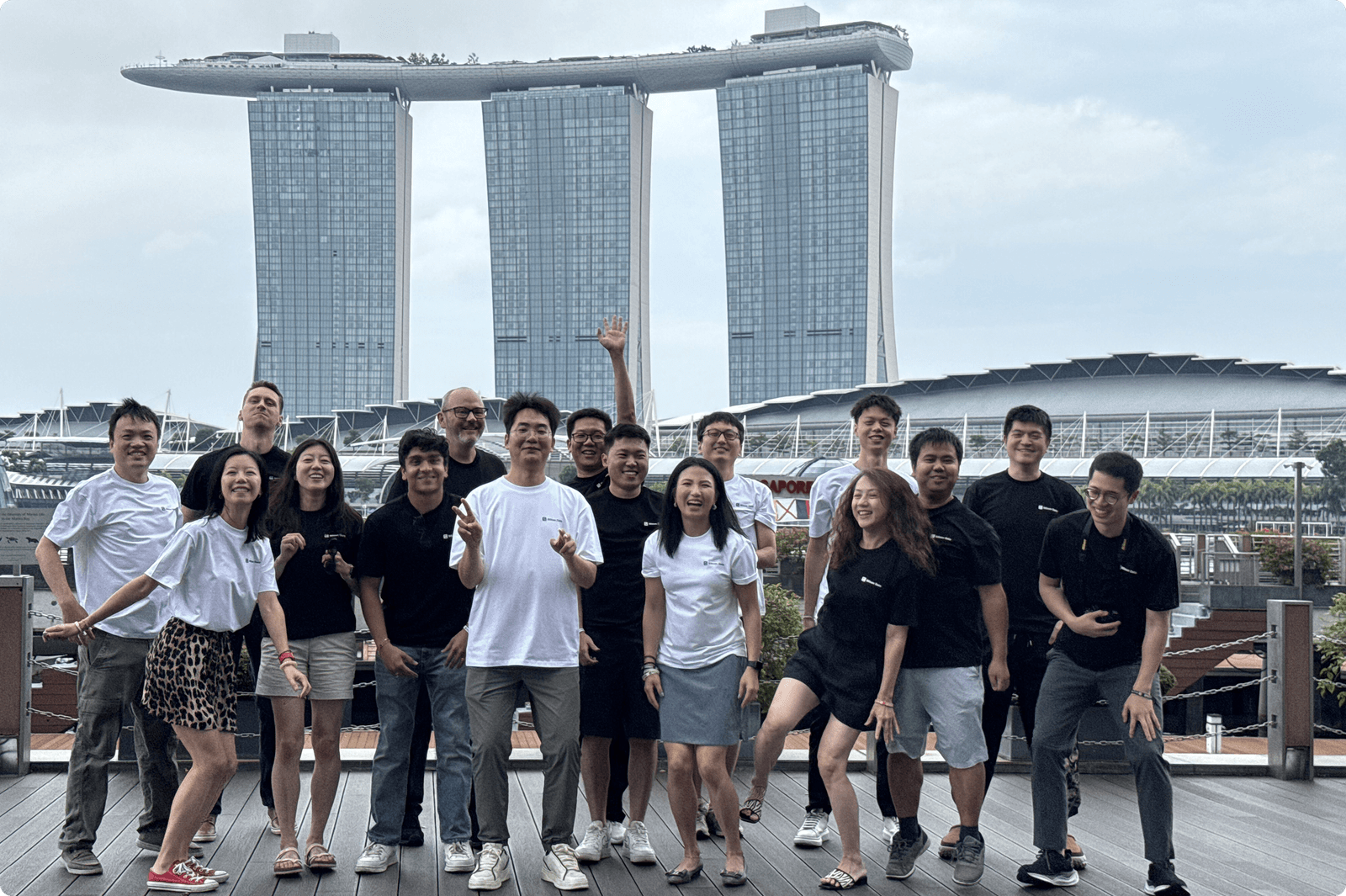 Silicon Data team gathered beside Singapore’s Marina Bay
