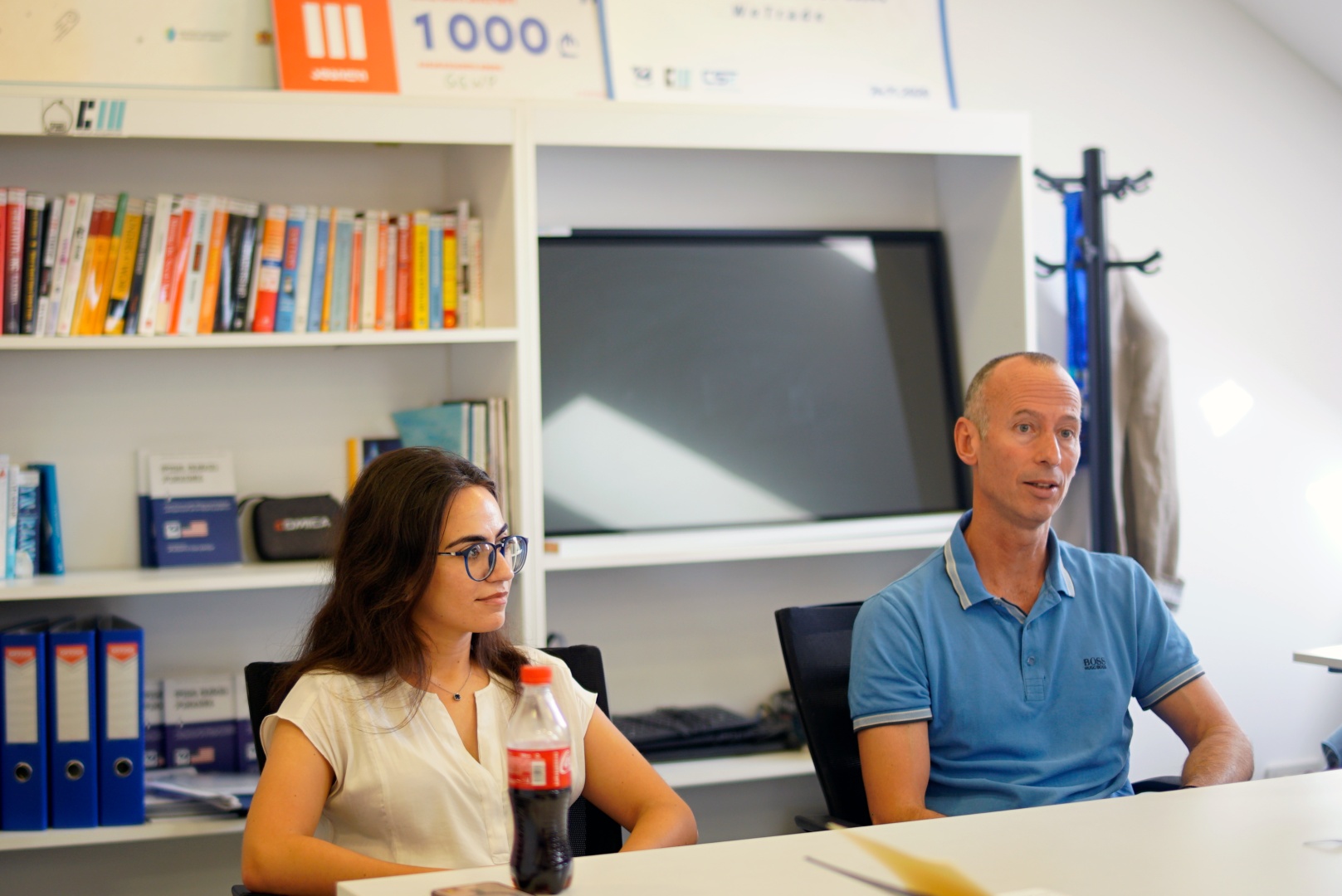 Carsten Kølbek seated at a meeting table during the Rainmaking and Startupbootcamp visit to Caucasus University