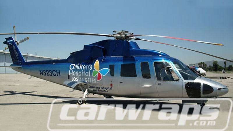 Children’s Hospital helicopter displayed in the CarWraps.Com portfolio
