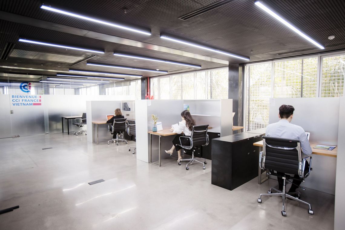 CCIFV LeBooster coworking interior in Ho Chi Minh City