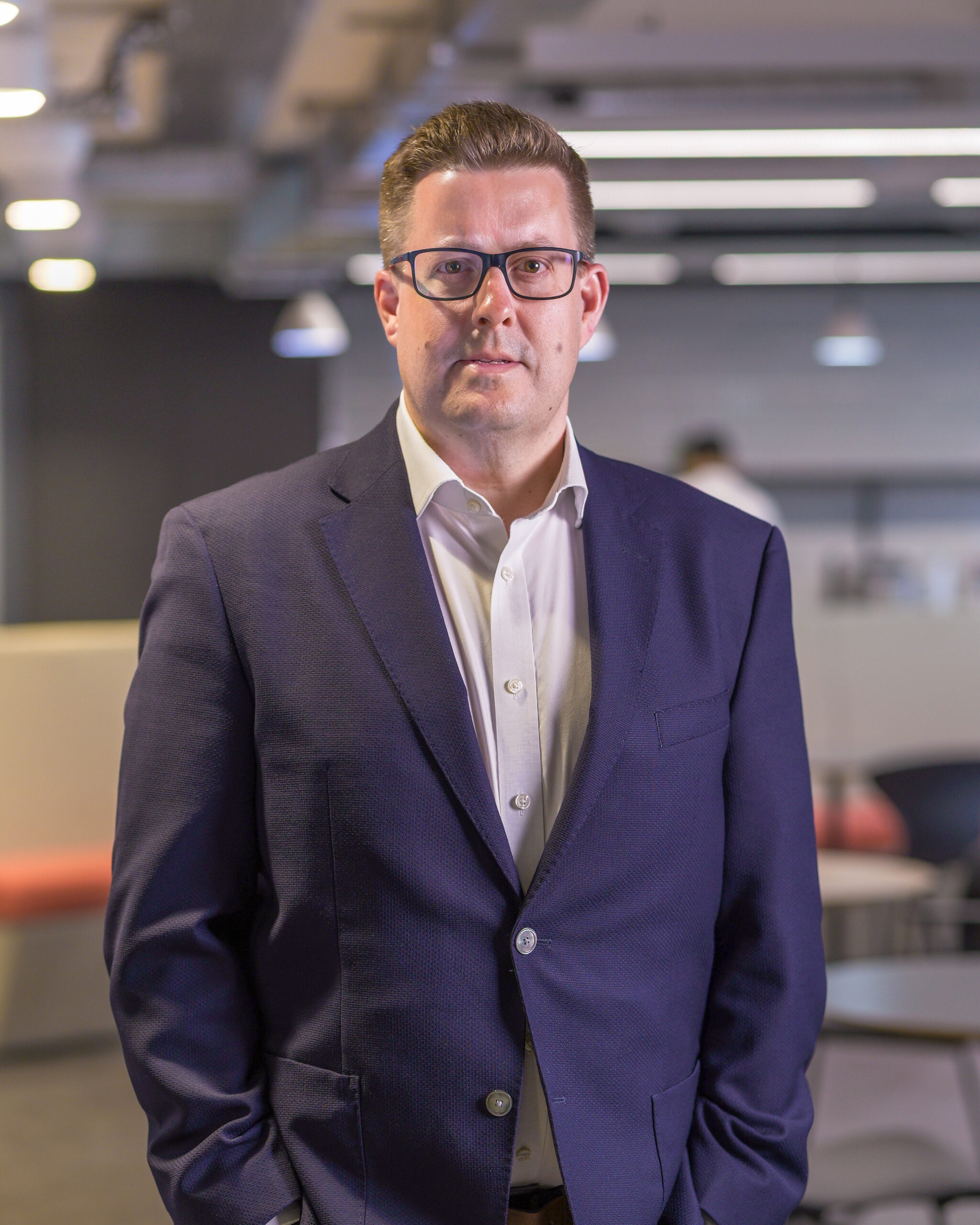 Centellic chief executive Nick Brailey standing in an office