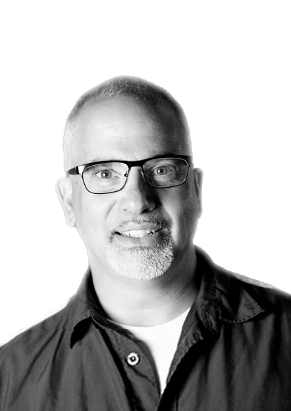 Black-and-white portrait of CBC co-founder and CEO Len Cercone