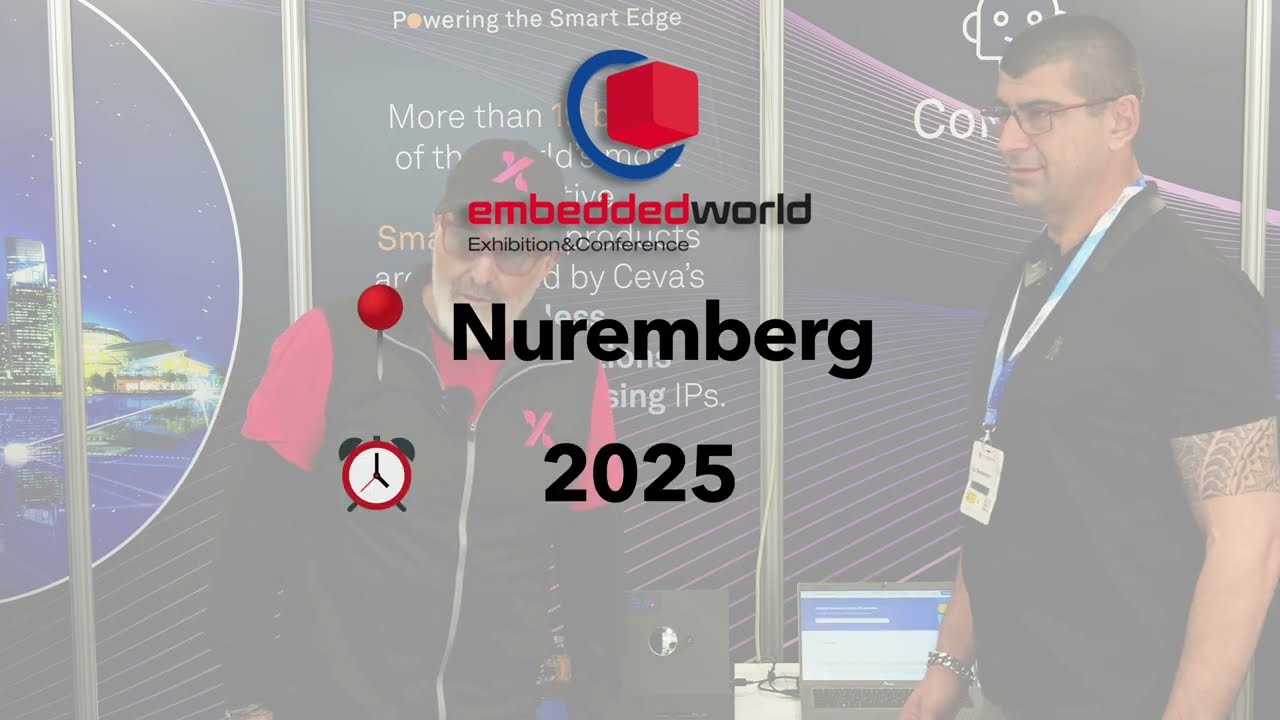 CEVA demonstrating the NeuPro-Nano embedded AI processor at Embedded World 2025