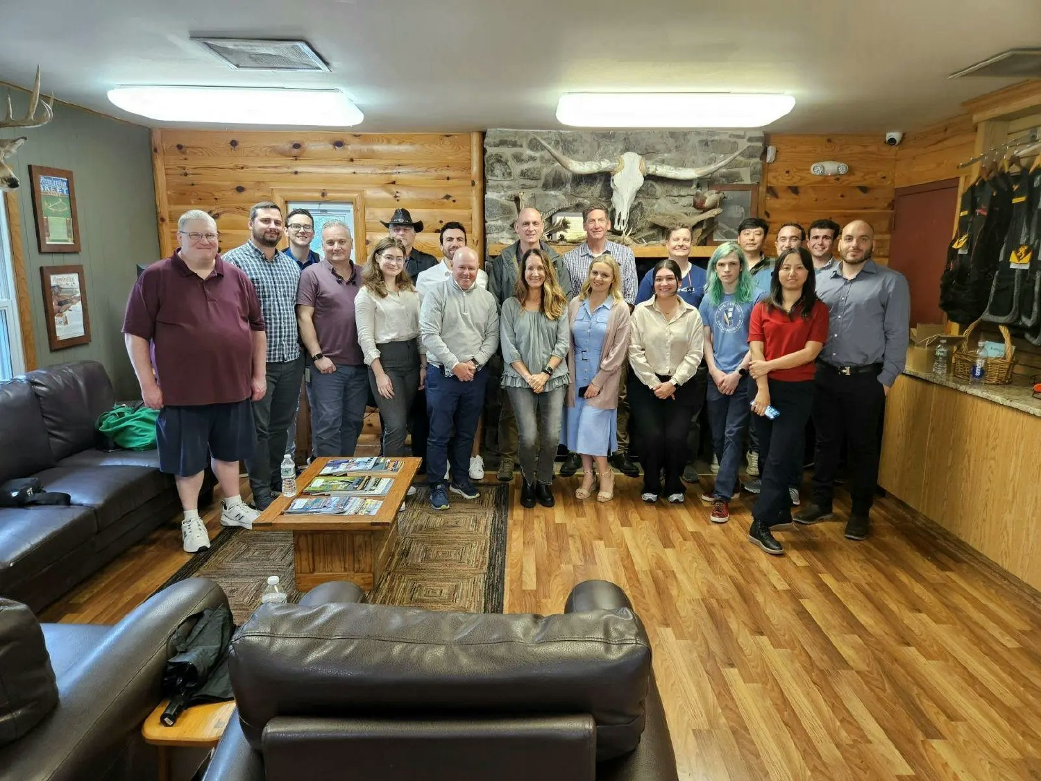 CFG Merchant Solutions employees posing together during a team outing