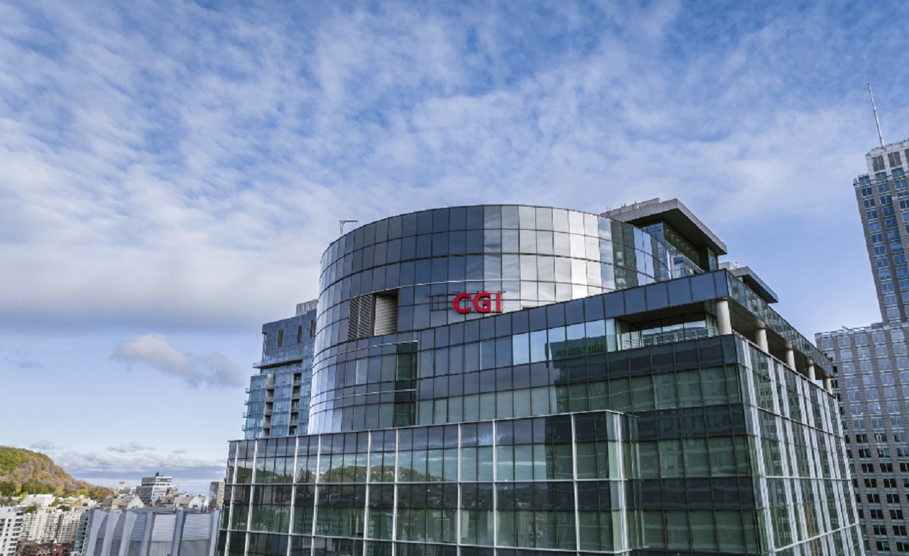 Exterior of a CGI office building