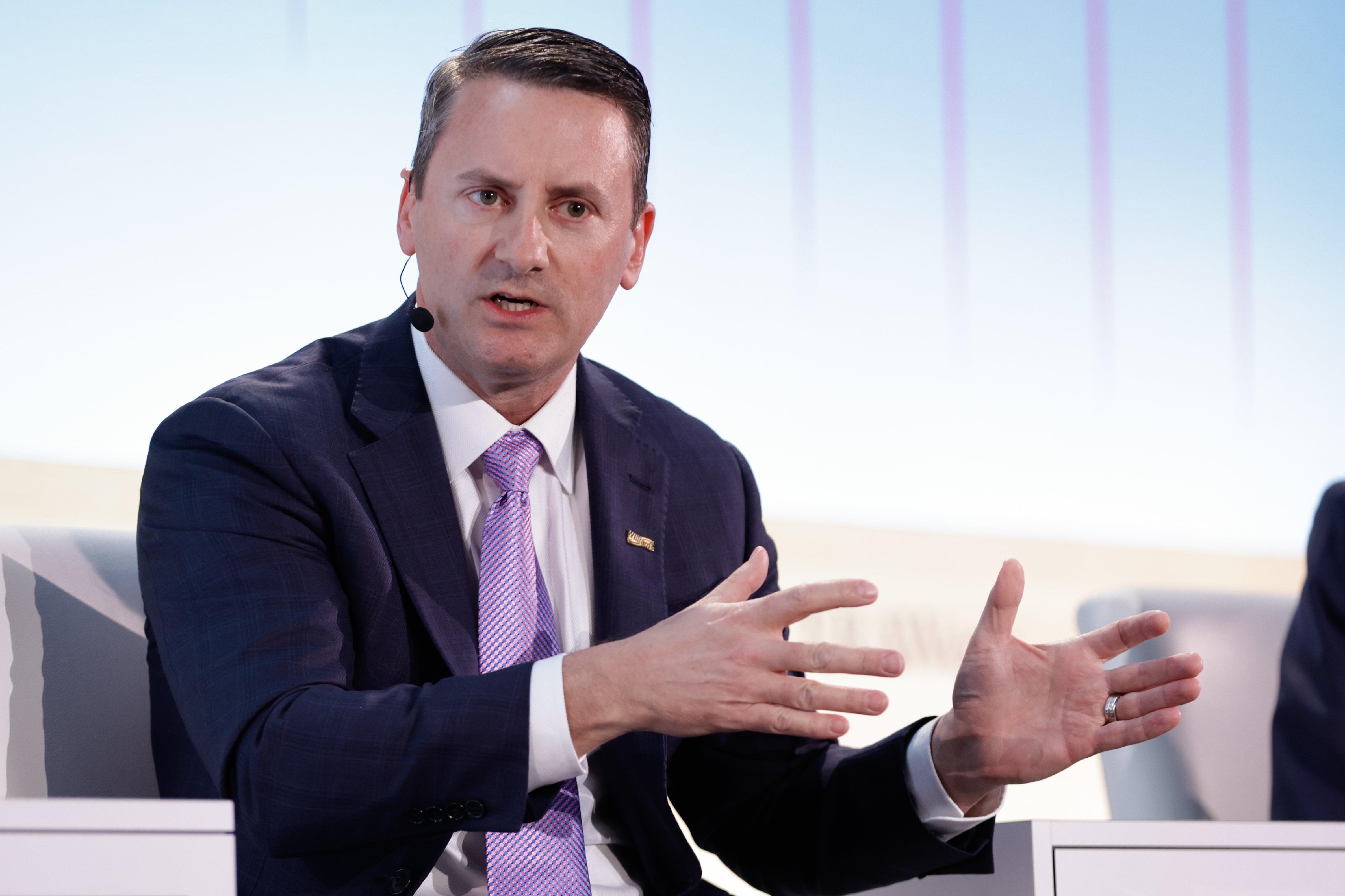 Chad Zamarin speaking on a CERAWeek panel in 2024