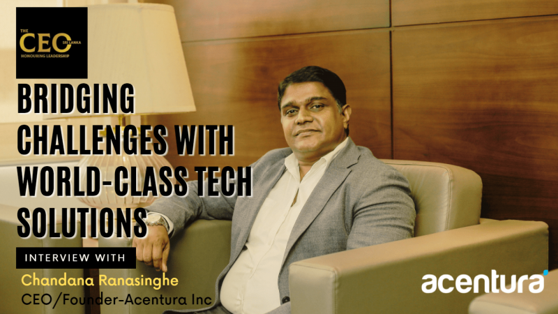 Chandana Ranasinghe seated for a CEO Sri Lanka interview promotional image